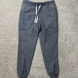 Members Only Pants Mens Small Gray Jogger Relaxed Fit Tapered Cuffed Stretch